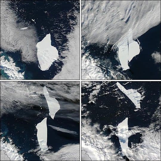 The A38-B Iceberg Splits
