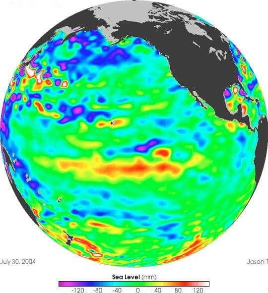 Warm Pacific Water Wave Heads East, But No El Niño Yet