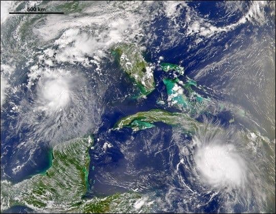 Tropical Storms Bonnie and Charley