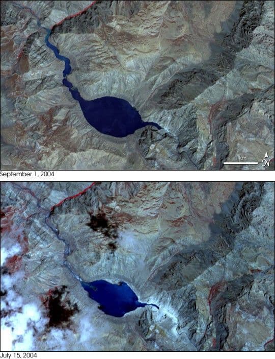 Landslide Creates Lake in Tibet