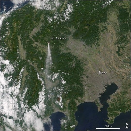 Mt. Asama Erupts