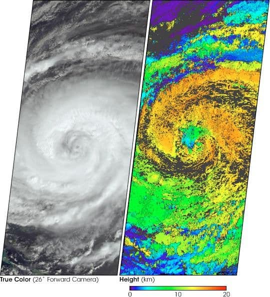 Hurricane Jeanne Cloud Height and Motion