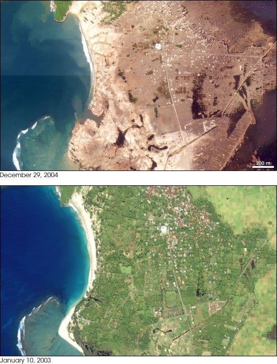 Tsunami Destroys Lhoknga, Indonesia