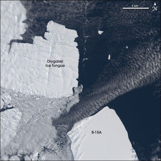 Antarctic Iceberg Gets Stuck