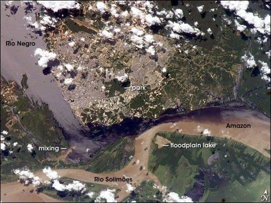 Solimões-Negro River Confluence at Manaus, Amazonia