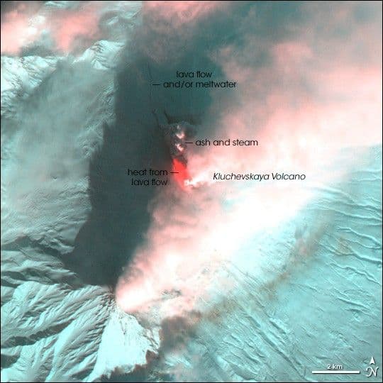 Klyuchevskaya Volcano Erupts