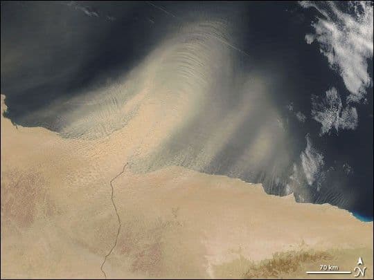 Dust Storm Over Libya and Egypt