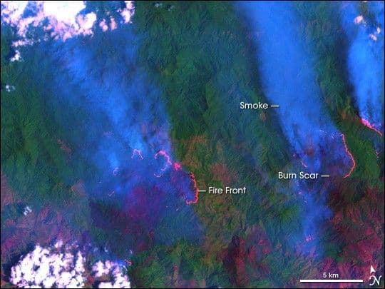 Fires in Hispaniola