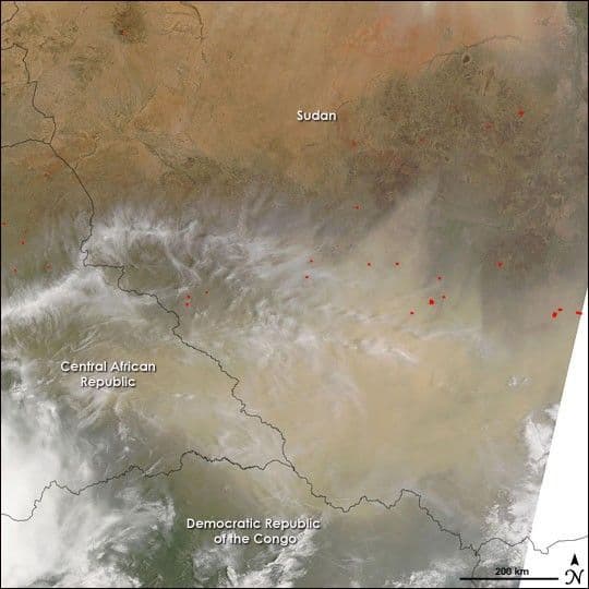 Dust Storm in Central Africa