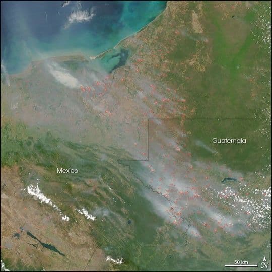 Fires in Central America