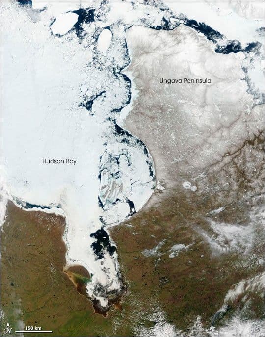 Thawing Ice on Hudson Bay