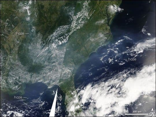 Haze over the United States