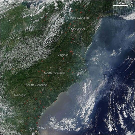 Haze Across Eastern United States
