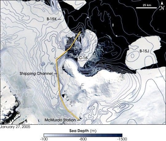 Navigating Icebergs in the Antarctic