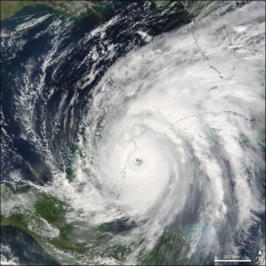 Hurricane Wilma Strikes the Yucatan