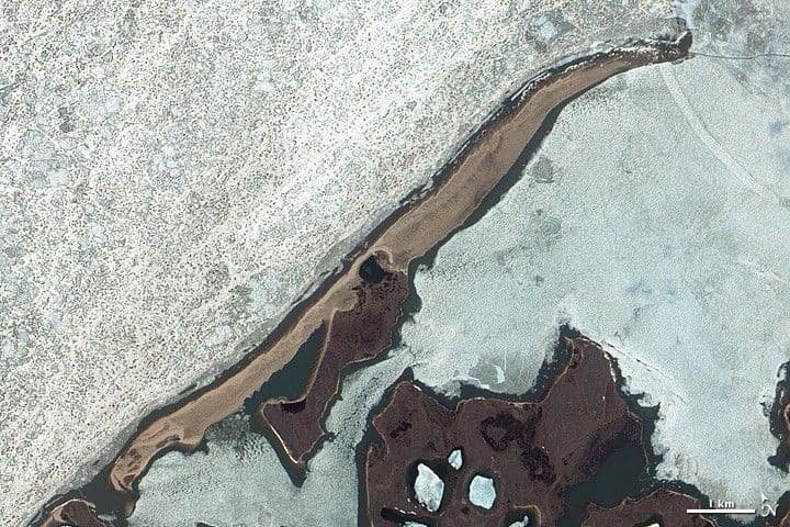 Barrier Island along Arctic Shores