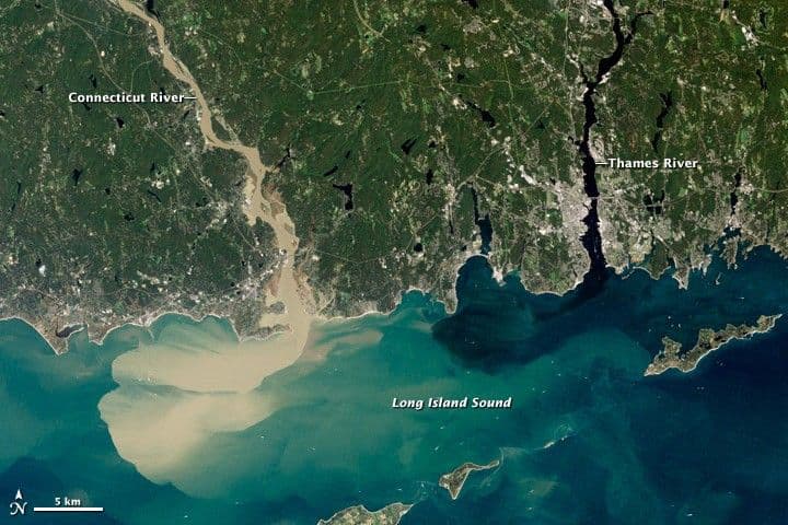 Sediment Spews from Connecticut River