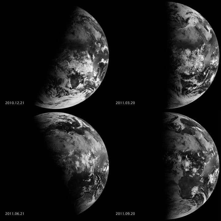 Seeing Equinoxes and Solstices from Space