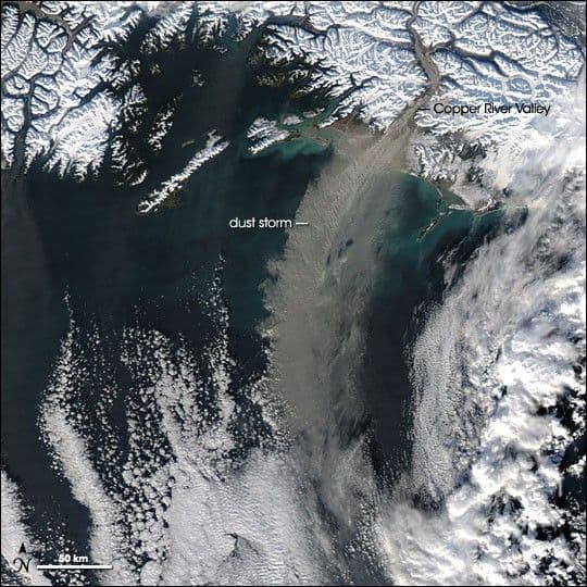Dust Storm off Alaska