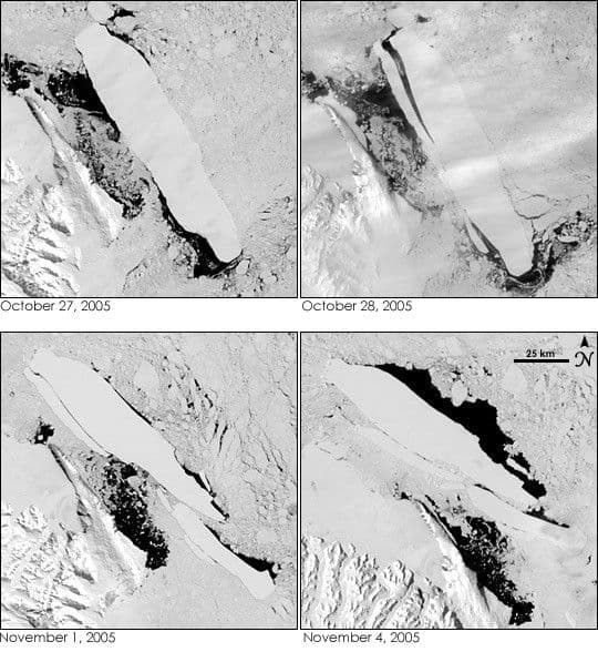B-15A Iceberg Breaks