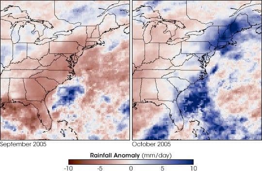 Record Rain and Drought in the East
