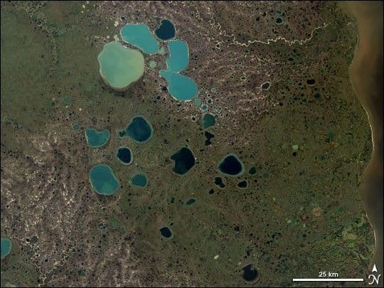 Pothole Lakes in Siberia