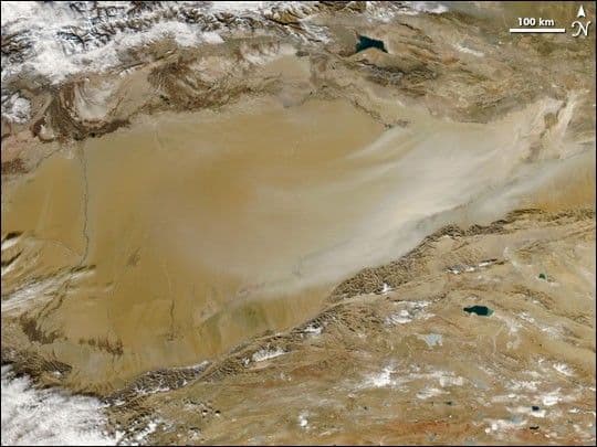 Dust Storm in the Taklimakan Desert