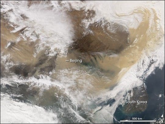 Dust Storm over Eastern China