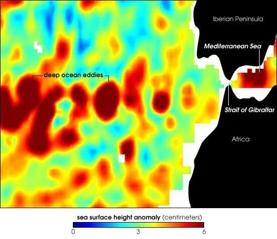 Satellites Detect Deep-Ocean Whirlpools