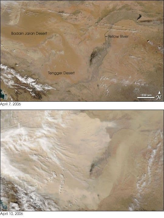 Dust Storm Spreads Out of Gobi Desert