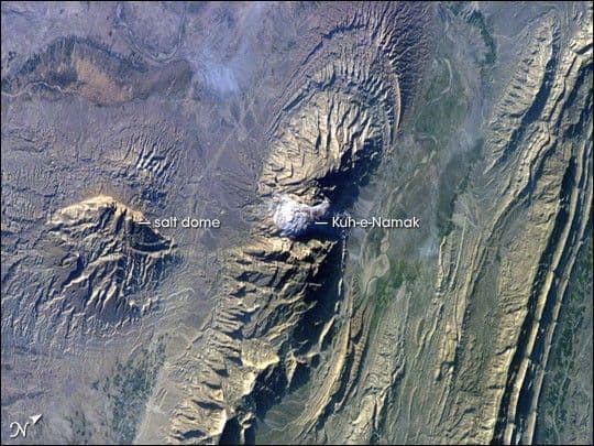 Salt Dome in the Zagros Mountains, Iran