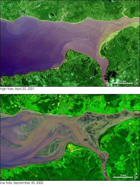 High and Low Tides in Bay of Fundy