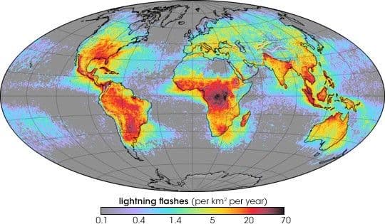 Patterns of Lightning Activity