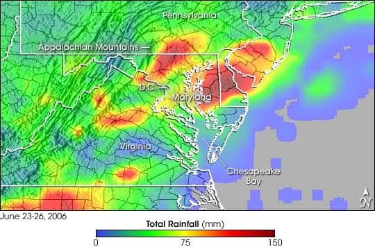 Heavy Rain in the Mid-Atlantic States