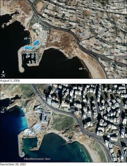Oil Spill Near Beirut