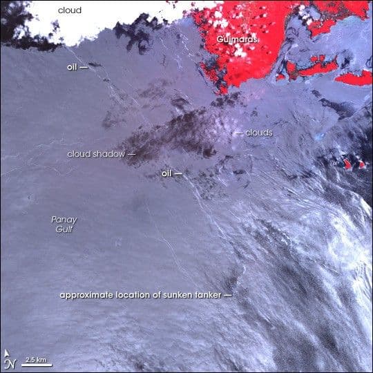 Oil Spill near Guimaras Island