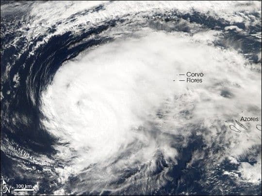 Hurricane Gordon Nears the Azores