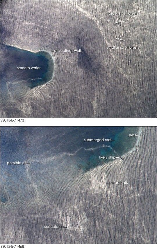 Wave Patterns Near Bajo Nuevo Reef, Caribbean Sea