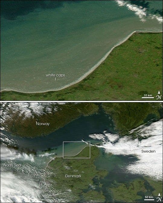 Stormy weather in the North Sea