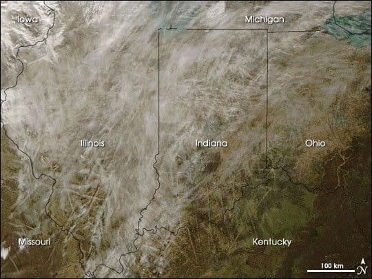 Contrails Over the Midwest