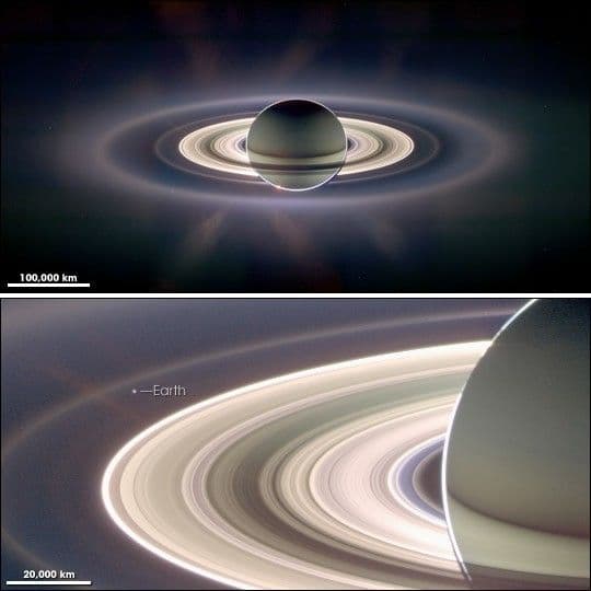 A View of Earth from Saturn