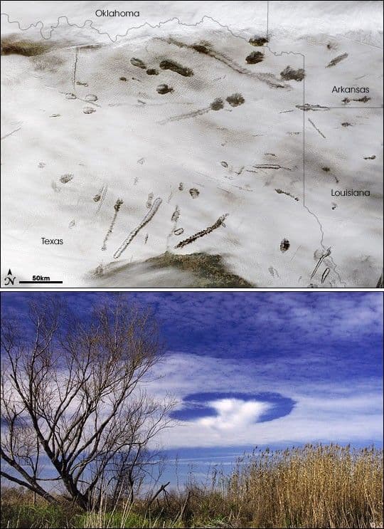 Hole Punch Clouds in Acadiana