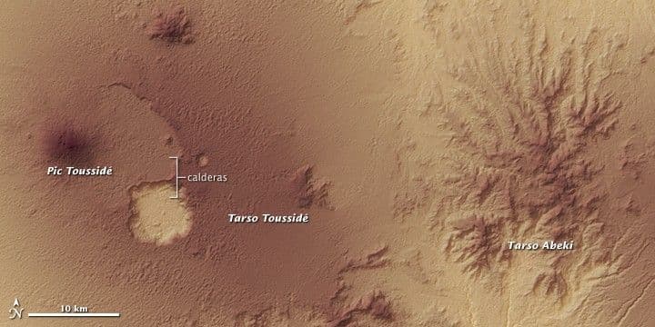 Young and Old Tibesti Volcanoes