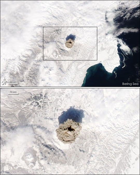 Eruption of Shiveluch Volcano, Kamchatka Peninsula