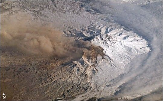 Plume at Shiveluch Volcano, Kamchatka Peninsula, Russia
