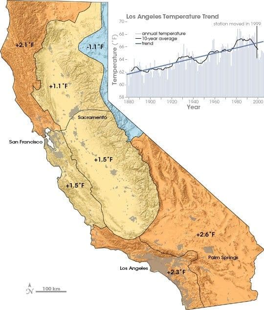 California Temperatures on the Rise