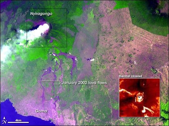 Nyiragongo Vents Steam