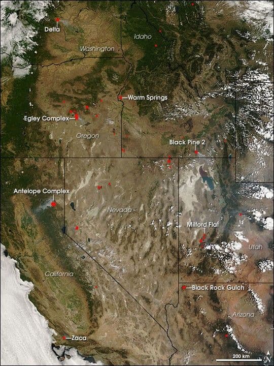 Fires Across the Western United States