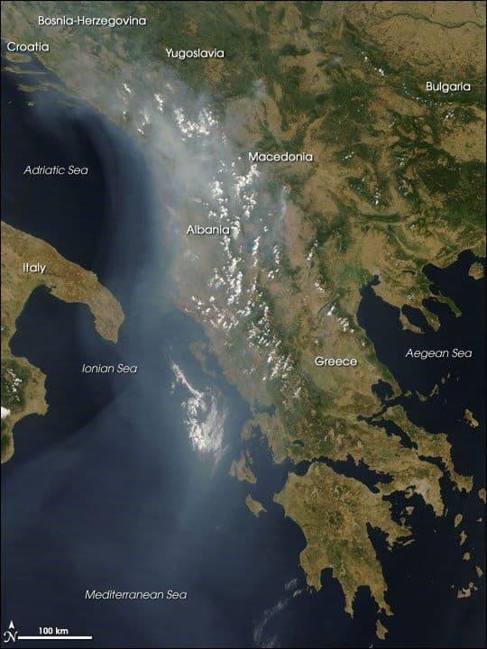 Fires in Southern Europe