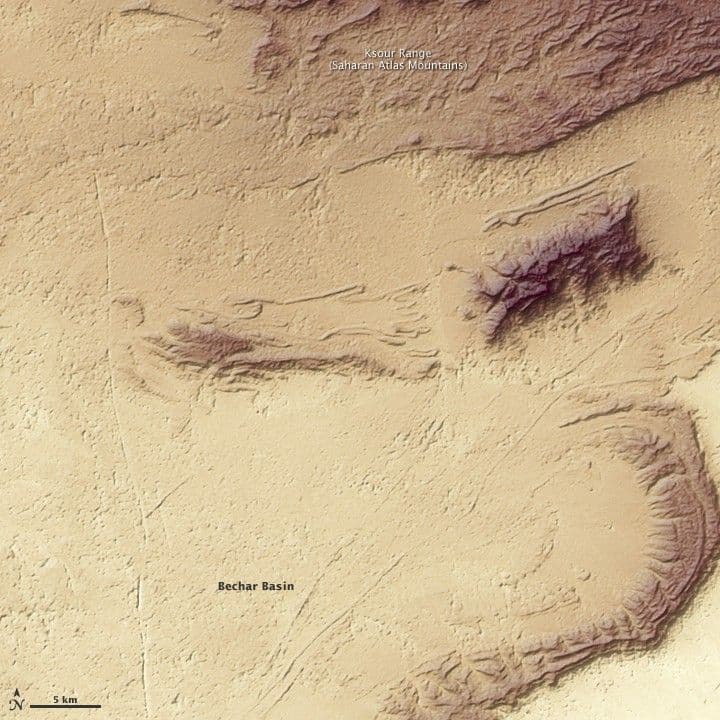 Topography of Western Algeria